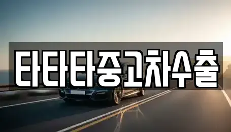 경기 양주시 남방동 중고차 전문 타타타중고차수출
