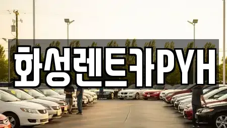 경기 화성시 서신면 렌트카 전문 화성렌트카PYH