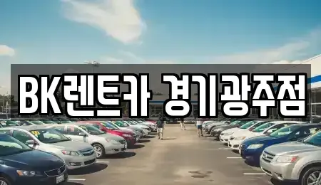 경기도 광주시 역동 렌트카 전문 BK렌트카 경기광주점