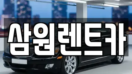 경기도 남양주시 호평동 렌트카 전문 삼원렌트카
