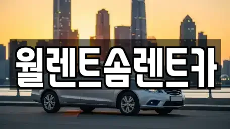 경기도 남양주시 호평동 렌트카 전문 월렌트솜렌트카