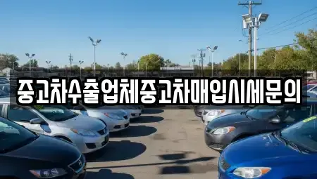 경기도 시흥시 대야동 중고차매입 전문 중고차수출업체중고차매입시세문의