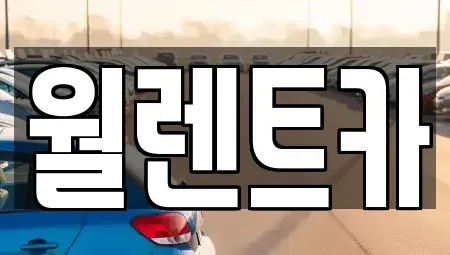 경기도 안성시 현수동 렌트카 전문 월렌트카
