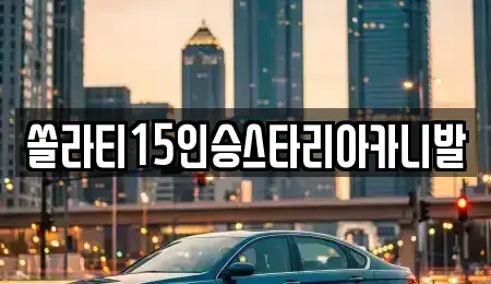 경기도 양평군 단월면 렌트카 전문 쏠라티15인승스타리아카니발