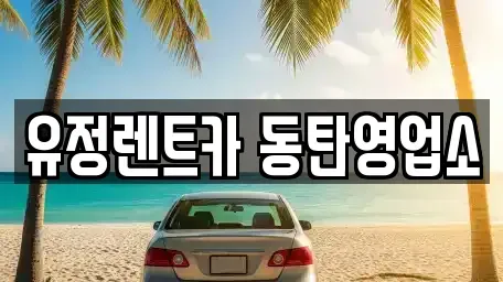 경기도 화성시 렌트카 전문 유정렌트카 동탄영업소