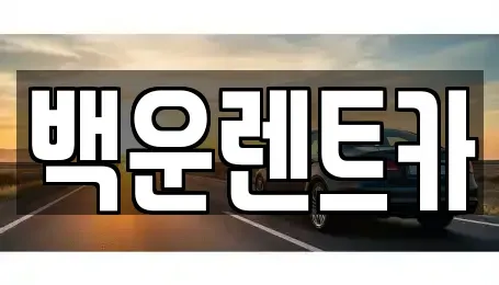 경북 구미시 산동읍 렌트카 전문 백운렌트카