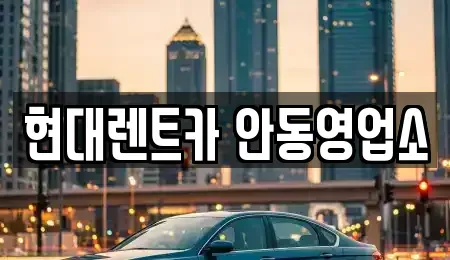 경상북도 안동시 신안동 렌트카 전문 현대렌트카 안동영업소