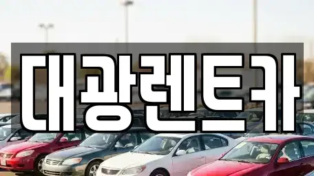 광주광역시 동구 대인동 렌트카 전문 대광렌트카