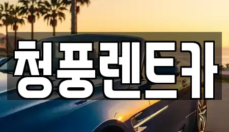 대전광역시 대덕구 이현동 렌트카 전문 청풍렌트카