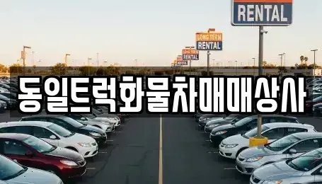 부산광역시 강서구 송정동 중고차매매 전문 동일트럭화물차매매상사