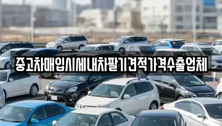 부산광역시 금정구 청룡동 중고차매입 전문 중고차매입시세내차팔기견적가격수출업체