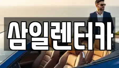 서울 종로구 내수동 렌트카 전문 삼일렌터카