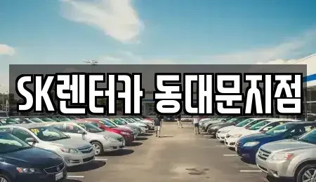 서울특별시 중구 오장동 렌트카 전문 SK렌터카 동대문지점