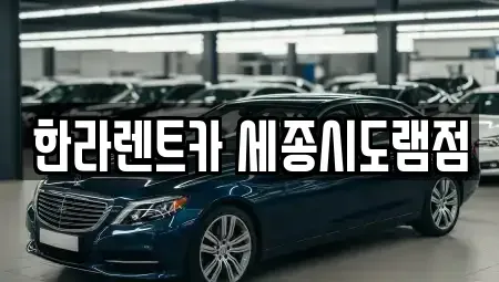 세종 도담동 렌트카 전문 한라렌트카 세종시도램점