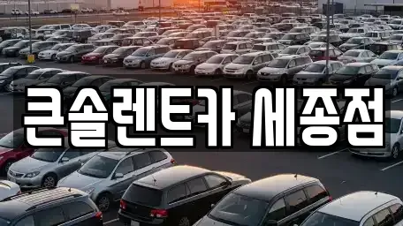 세종 산울동 렌트카 전문 큰솔렌트카 세종점
