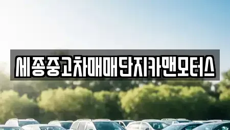 세종 중고차 전문 세종중고차매매단지카맨모터스
