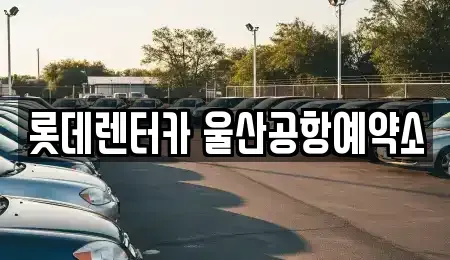 울산 중구 서동 렌트카 전문 롯데렌터카 울산공항예약소