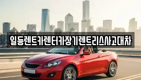 인천광역시 중구 송월동3가 장기렌트카 전문 일등렌트카렌터카장기렌트리스사고대차