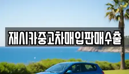 인천광역시 중구 송월동3가 중고차매입 전문 재시카중고차매입판매수출