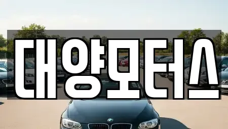 전남 여수시 선원동 중고차 전문 대양모터스