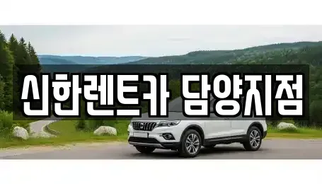 전라남도 담양군 봉산면 렌트카 전문 신한렌트카 담양지점