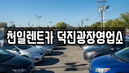 전북 전주시 완산구 서신동 장기렌트카 전문 천일렌트카 덕진광장영업소