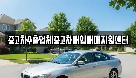 전북특별자치도 정읍시 상동 중고차 전문 중고차수출업체중고차매입매매지원센터