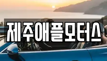 제주 제주시 도련일동 중고차 전문 제주애플모터스