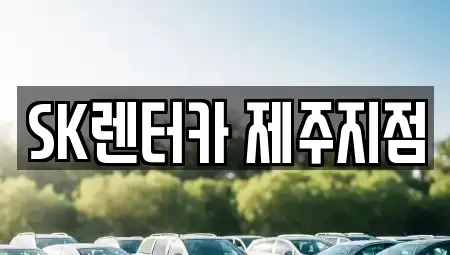 제주특별자치도 장기렌트카 전문 SK렌터카 제주지점