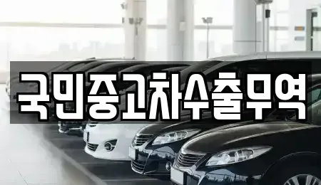 충남 아산시 송악면 중고차매매 전문 국민중고차수출무역