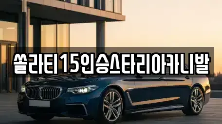 충북 제천시 봉양읍 렌트카 전문 쏠라티15인승스타리아카니발