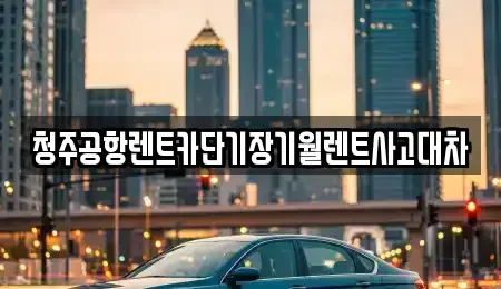 충북 청주시 청원구 외평동 렌트카 전문 청주공항렌트카단기장기월렌트사고대차