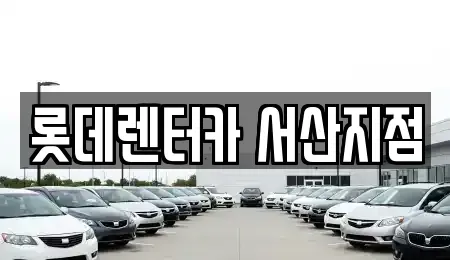 충청남도 서산시 음암면 렌트카 전문 롯데렌터카 서산지점