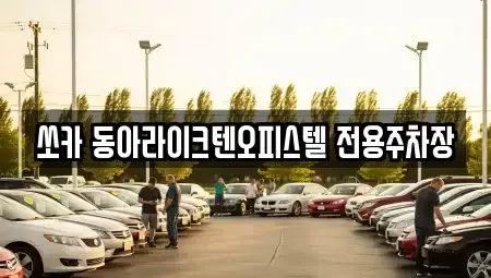 충청남도 천안시 서북구 와촌동 렌트카 전문 쏘카 동아라이크텐오피스텔 전용주차장