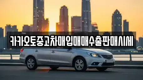 충청북도 단양군 단양읍 중고차매입 전문 카카오토중고차매입매매수출판매시세
