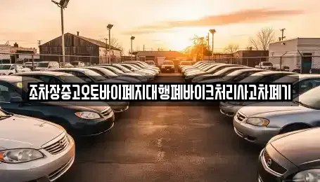 충청북도 충주시 가주동 중고차 전문 조차장중고오토바이폐지대행폐바이크처리사고차폐기